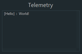 The telemetry output from the code above